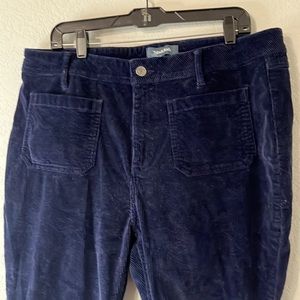 ModCloth Blue Corduroy Straight Leg Pants 16W